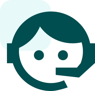 Customer service icon with headset graphic.